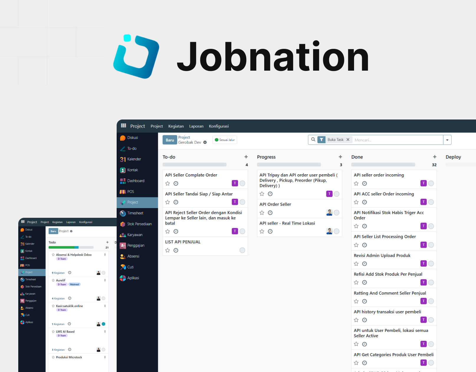 Internal Teams Jobnation (Odoo Custom)