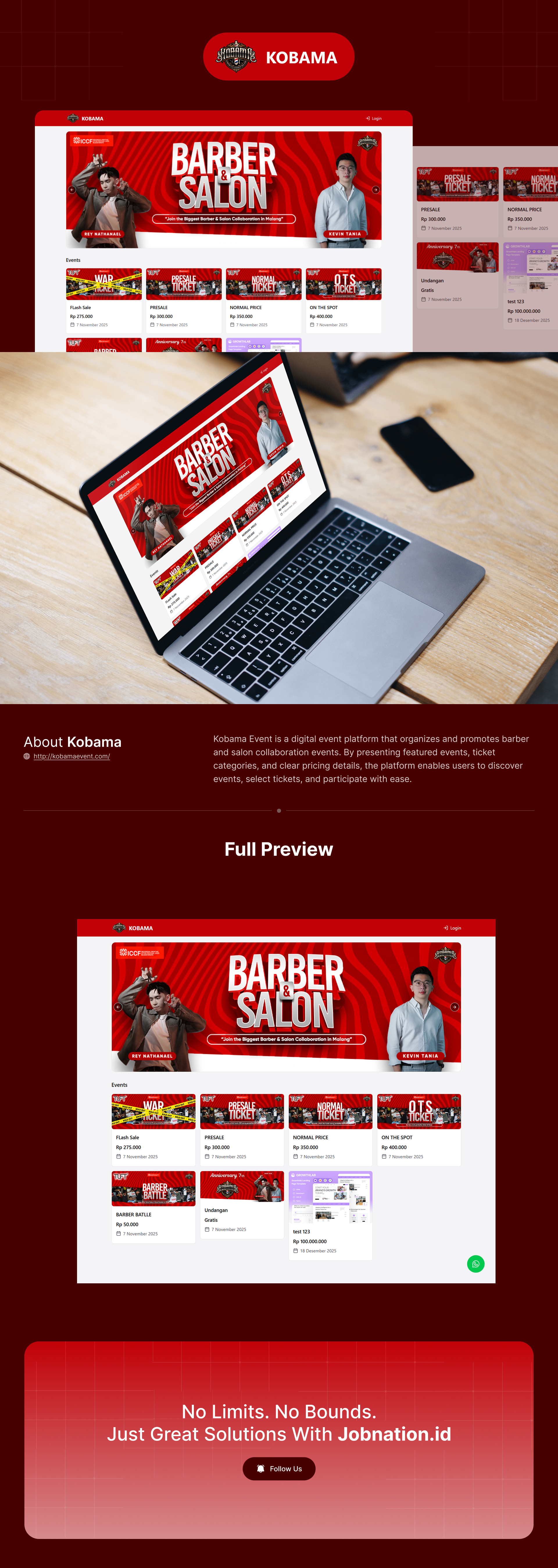 Preview Proyek Kobama Event